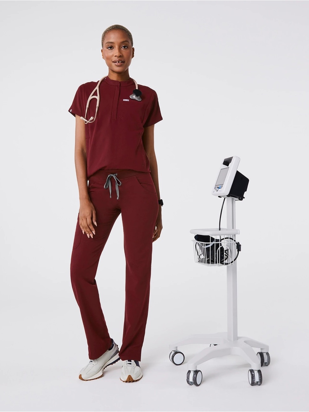 Figs Scrub Set in Burgundy